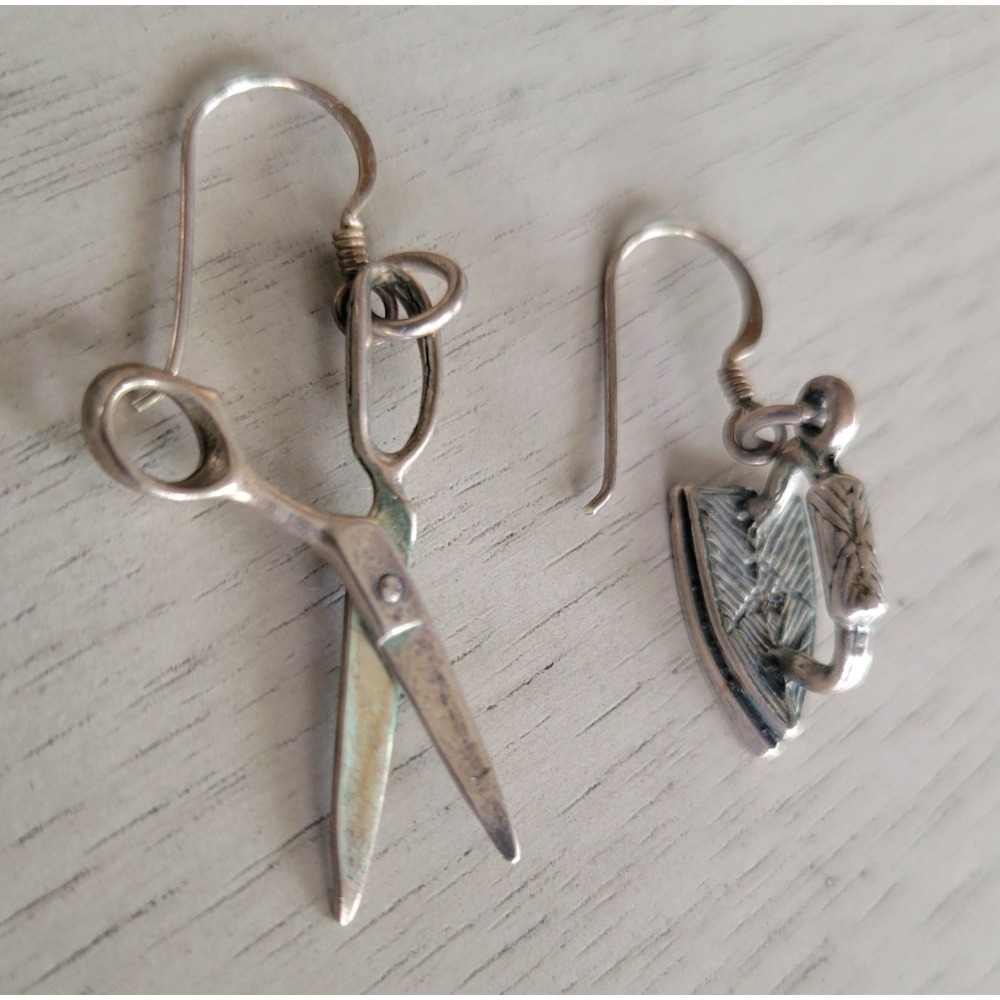 Sterling Silver Earrings Sewing-themed Charms Women's Earrings 925 Gifts For Her